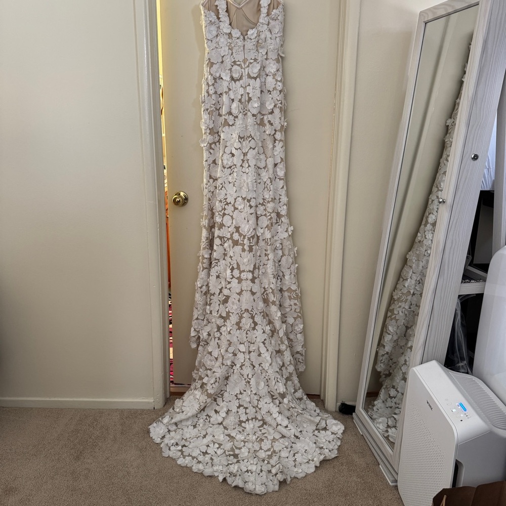 NWT Anthropologie BHLDN Brigitta Floral Lace Gown Wedding Dress - Picture 5 of 14